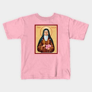 St Therese of Lisieux Little Flower Rose Catholic Saint Kids T-Shirt